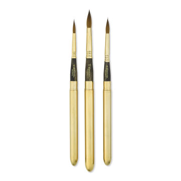 2 Round Kolinsky-Tajmyr Gold Travel Brush from Escoda – spokane-art-supply