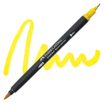 Open in modal - Faber-Castell Goldfaber Sketch Dual-Tip Marker - 107 Cadmium Yellow, swatch and marker