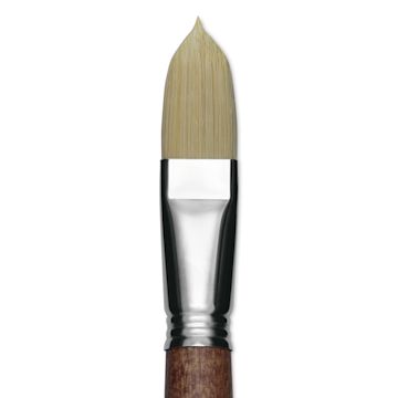 Open in modal - Escoda Futura Synthetic Bristle Brush - Series 5418, Long Filbert, Size 22, Long Handle, close-up
