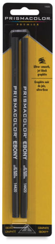 Black Wood Pencil on a Yellow Background. Ebony Pencils Stock