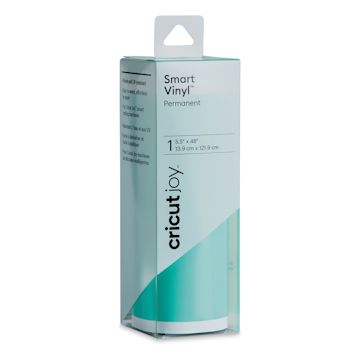 Open in modal - Cricut Joy Permanent Smart Vinyl - Mint, 5-1/2" x 48", Roll (In packaging)