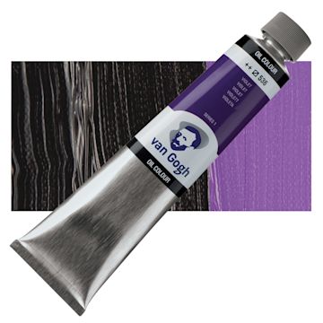 Open in modal - Van Gogh Oil Paint - Violet, 200 ml tube and swatch