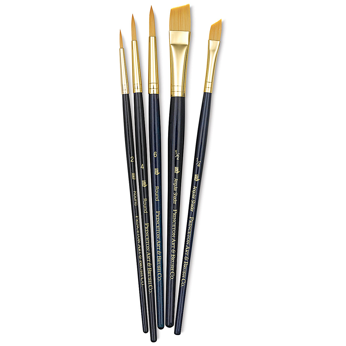 Princeton Real Value Brush Set - 9139, Golden Taklon, Short Handle, Set 