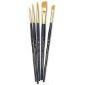 Princeton Real Value Brush Set - Golden Taklon, Short Handle, of 5