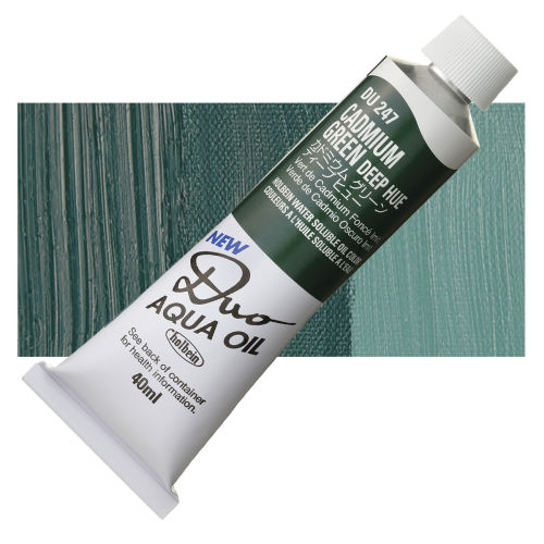 Holbein Duo Aqua Water Soluble Oils - Cadmium Green Deep Hue, 40 ml tube