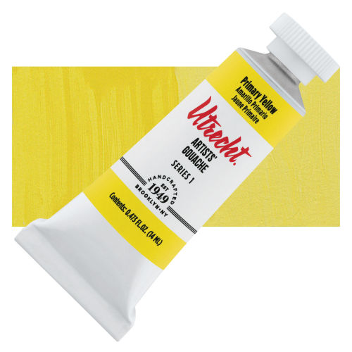 Utrecht Artists' Acrylic Paint - Cadmium Yellow Medium, 5 oz tube