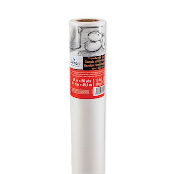 Open in modal - Canson Tracing Sketch Roll (10W) - 24" x 50 yds, White