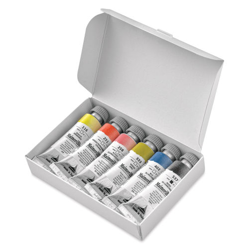 Maimeri Blu Watercolour Paint Metal Box Set With 16 Half Pans