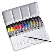 Sennelier French Artists' Watercolor Set - Set of 12, Metal Case, Assorted, 10 ml