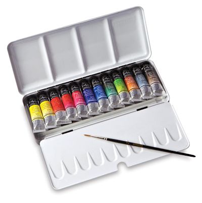 Sennelier French Artists' Watercolor Set - Metal Case, Set of 12 colors ...