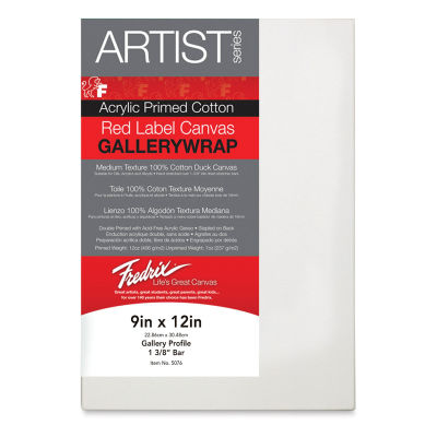 Fredrix Profile Cotton Canvas - 9" x 12", Gallerywrap