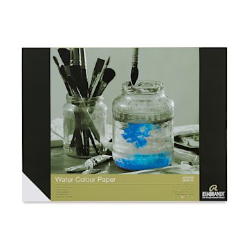 Open in modal - Rembrandt 25% Cotton Watercolor Paper Block - 11-3/4" x 15-3/4", front cover