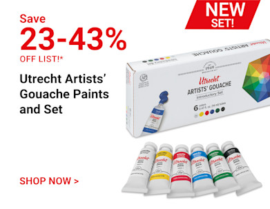 Save 23-43% off list. New Set! Utrecht Artists' Gouache Paints and Set. Shop Now
