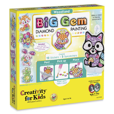 Creativity for Kids Big Gem Diamond Painting Set - Woodland Characters Package