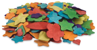 Creativity Street Wood Shapes - Assorted Colors in random pile