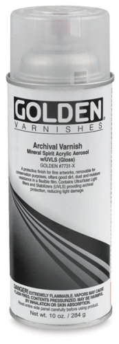 Golden Archival Spray Varnish - 10 oz, Gloss, Spray Can