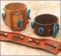 Open in modal - upcycled-leather-and-turquoise-cuffs