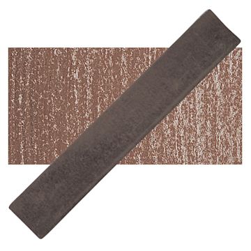 Open in modal - Holbein Artists' Soft Pastel - Burnt Umber 2 pastel and swatch