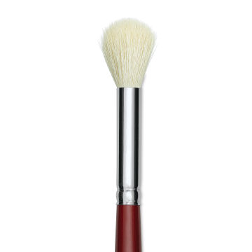 Silver Brush White Goat Silver Mop Brush - Round, Size 10, Short Handle (close-up)