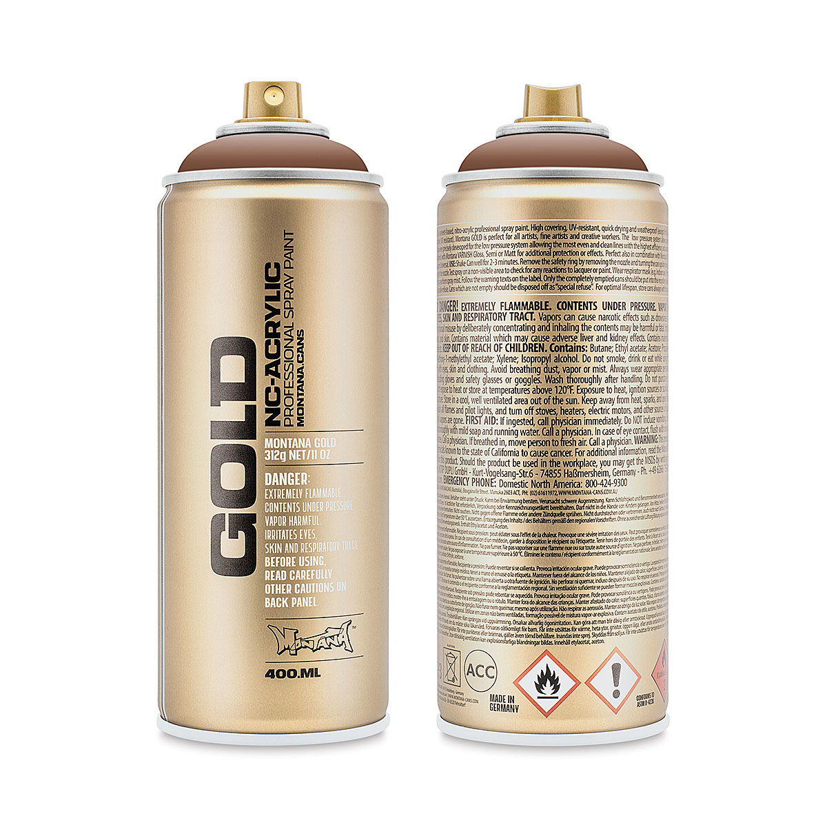 Montana Gold Acrylic Professional Spray Paint - Hot Chocolate, 400