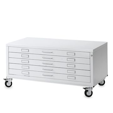Open in modal - Bieffe BF Line Flat File - White, 5-Drawer, A1, 17-3/4" x 44-1/2" x 31-1/4"