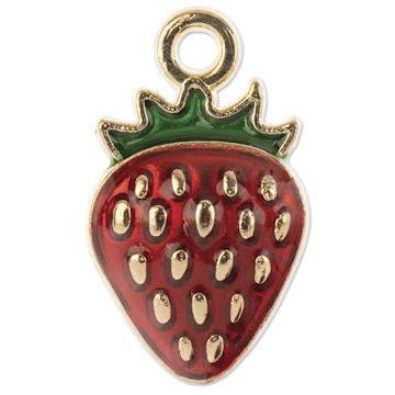 Open in modal - John Bead Sweet & Petite Charm - Strawberry, Red