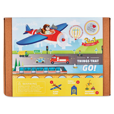 JackInTheBox 3-in-1 Activity Box Kit - Things That Go (front of box)