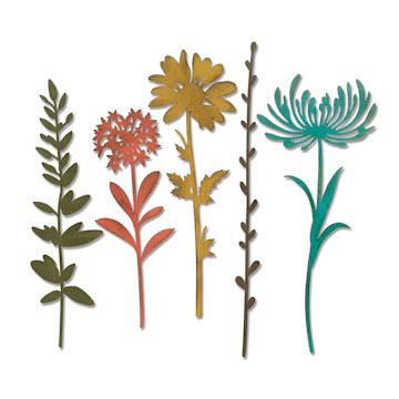 Open in modal - Sizzix Thinlits Dies - Items made with Set of 5 Wildflower Stem Dies
