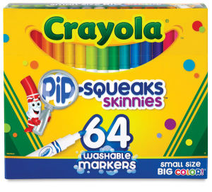 Pip-Squeaks Skinnies Washable Markers, Set of 64 Colors
