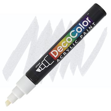 Open in modal - Decocolor Acrylic Paint Marker - White marker and swatch