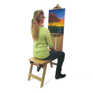 Martin Universal Wood Mobile easel showing seated artist