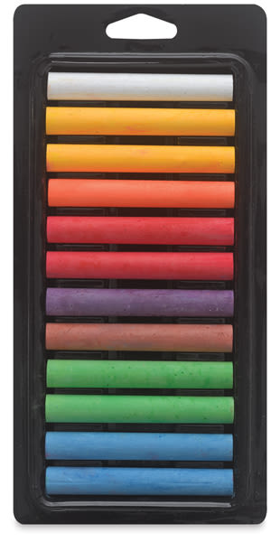 Quartet Alphacolor Colored Chalkboard Chalk - Set of 8 colors shown in open tray
