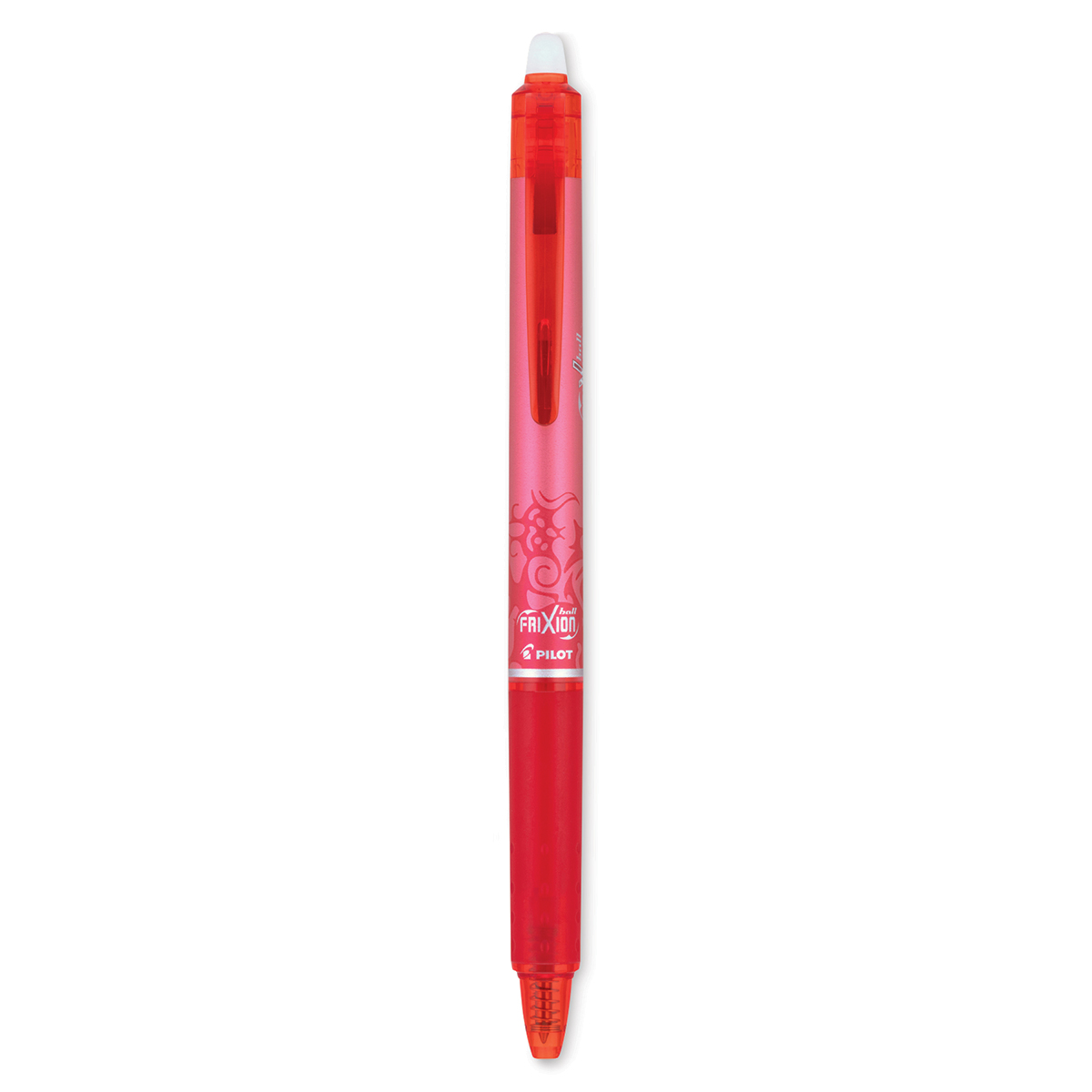 Pilot FriXion Fine Point Clicker Erasable Pen Open Stock-Red, 1