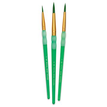 Open in modal - Royal & Langnickel Big Kid's Choice Lil' Grippers Synthetic Brushes - Round, Set of 3