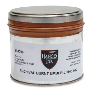 Hanco Standard Palette Litho Ink - 1 lb, Burnt Umber