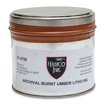 Open in modal - Hanco Litho Ink - 1 lb, Burnt Umber - front
