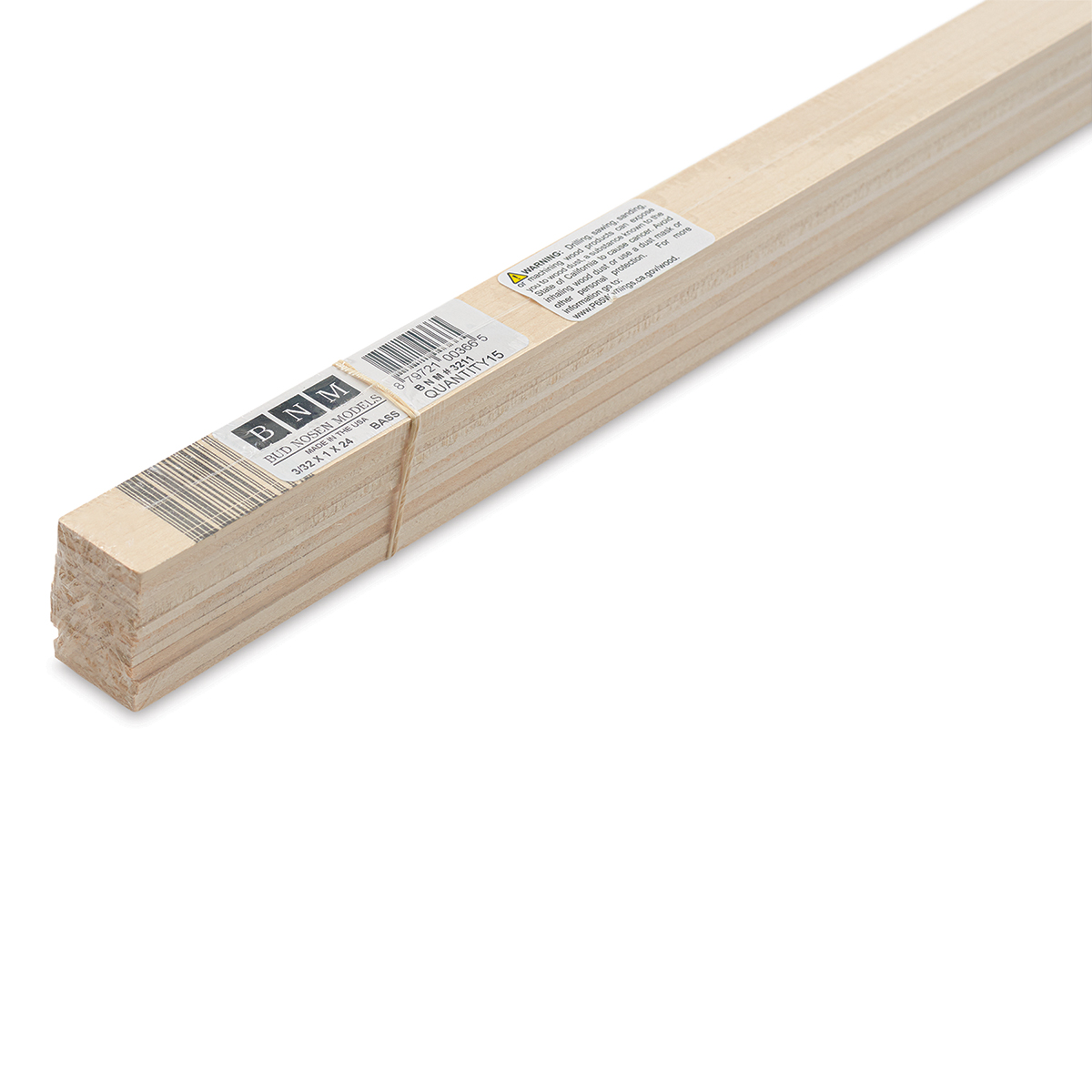 Bud Nosen Basswood Sheets - 1/4 inch x 3 inch x 24 inch, 10 Sheets