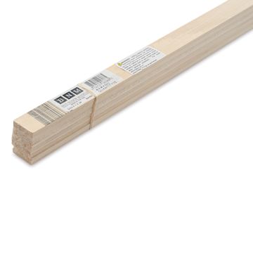 Open in modal - Bud Nosen Basswood Sheets - 3/32" x 1" x 24", 15 Sheets - close-up
