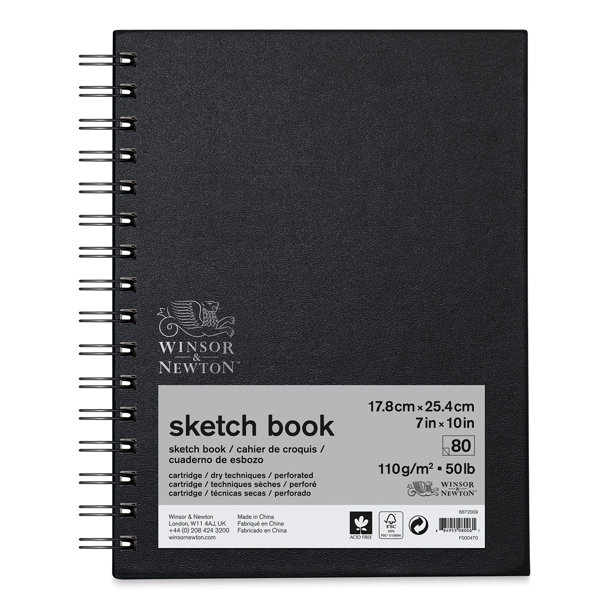 Sketch Book Pack 9 x 12 Inches Pad, 2 Pack 100 Sheets Spiral Bound 65lb/100gsm