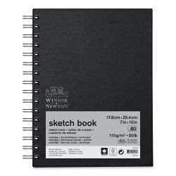 Winsor & Newton Spiral Sketchbook - 10" x 7" (shown with removable sticker)