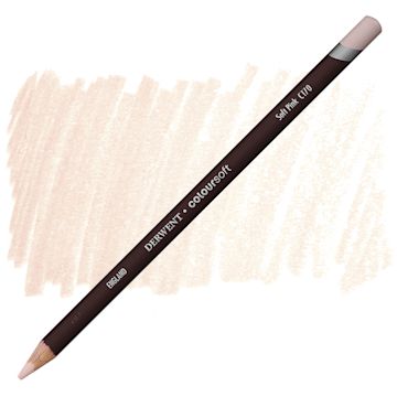 Open in modal - Derwent Coloursoft Pencil - Soft Pink pencil and swatch