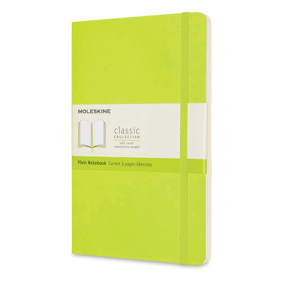 Moleskine Classic Soft Cover Notebook - Light Green, Blank, 8-1/4" x 5"