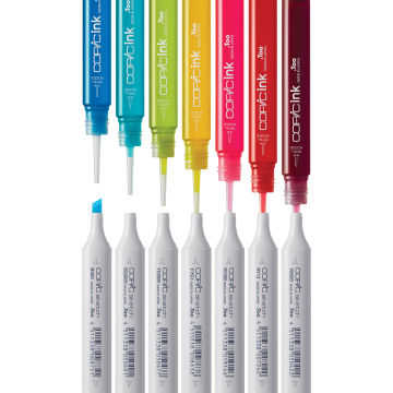 Copic Ink Refills being used to refill markers.