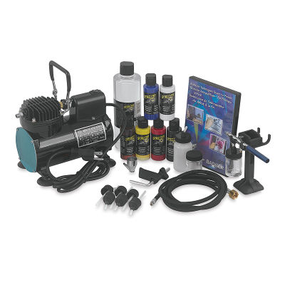 Blick Airbrush Essentials Kit - components of kit shown