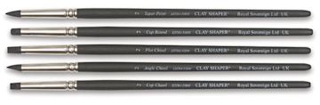 Open in modal - Royal Sovereign Clay Shaper Sets - Set of Short 5 Tips, with Shorter handles shown horizontally