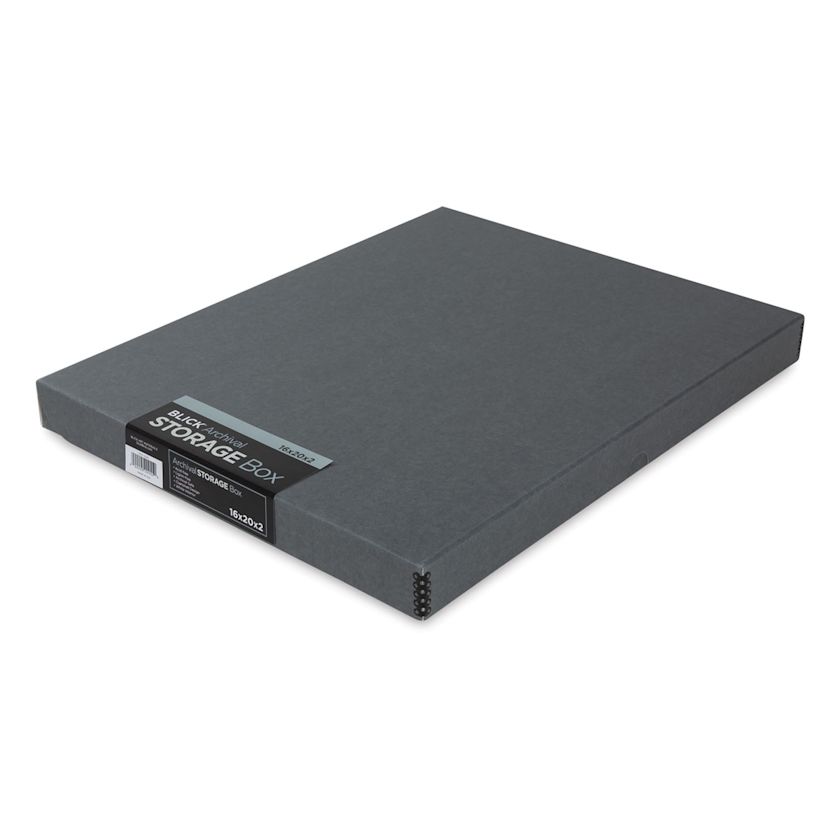 Blick Archival Storage Box 16" x 20" x 13/4", Gray BLICK Art Materials