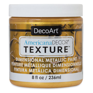 DecoArt American Decor Texture Paint - Bright Gold Metallic, 8 oz