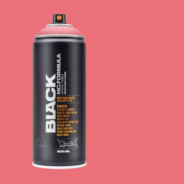 Montana Black Spray Paint - Pink Lemonade, 400 ml can with swatch