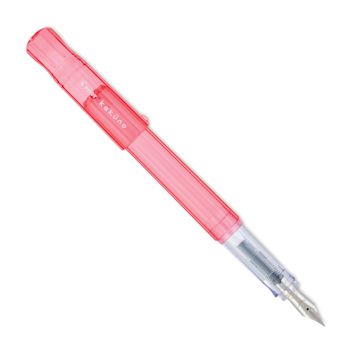 Open in modal - Pilot Kakuno Fountain Pen - Coral, Medium Nib, cap off
