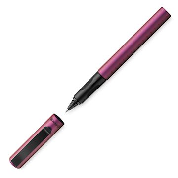 Open in modal - Pelikan Pina Colada Rollerball Pen - Holo Pink with cap off